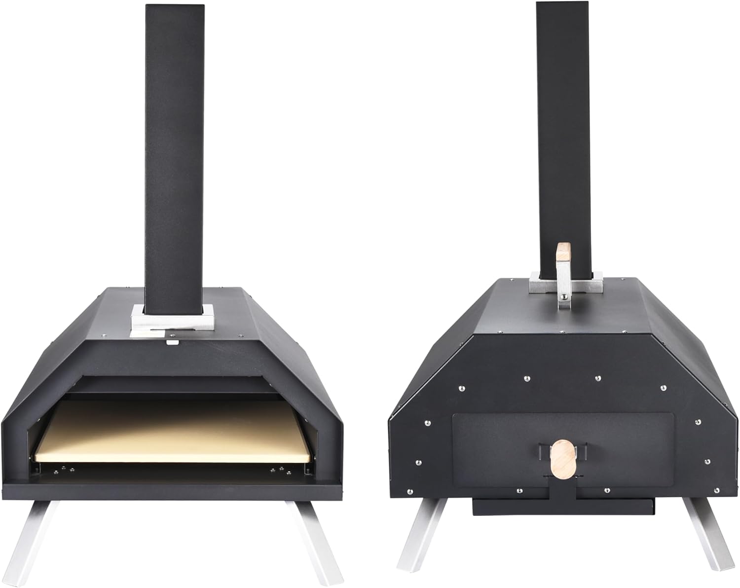 Zorestar Horno de pizza al aire libre – Horno de pizza ligero de acero inoxidable – Máquina de pizza portátil ideal para cocina al aire libre o