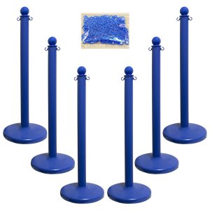 Mr. Chain Kit de puntal de plástico con cadena de eslabones de 2 pulgadas y ganchos en C, azul, paquete de 6 (71106-6) Mr. Chain Kit de puntal de plástico con cadena de eslabones de 2 pulgadas y ganchos en C, azul, paquete de 6 (71106-6)