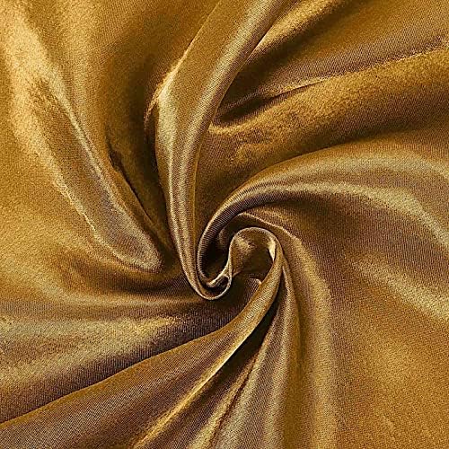 BalsaCircle Mantel rectangular de satén dorado de 90 x 132 pulgadas para mesa de boda, fiesta, recepción, eventos, cocina y comedor