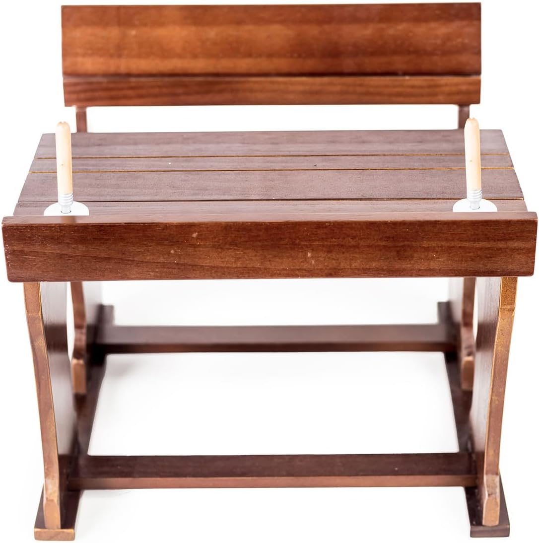 The Queen’s Treasures Muebles de muñeca de 18 pulgadas, escritorio escolar de madera con licencia oficial de Little House on The Prairie con 2