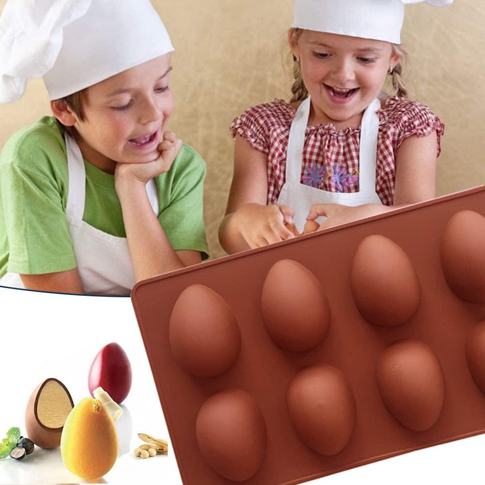 Molde de silicona para Pascua, molde de silicona para chocolate en forma de huevo, moldes para hornear para dulces de Pascua, mini jabón, pastel de