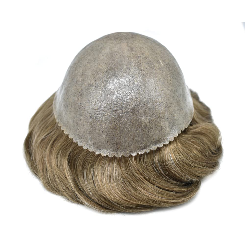 Healthlif Toupee – Piezas de cabello humano tipo tupé para hombres, sistema de reemplazo de cabello, extensiones capilares para hombres (8 x 10