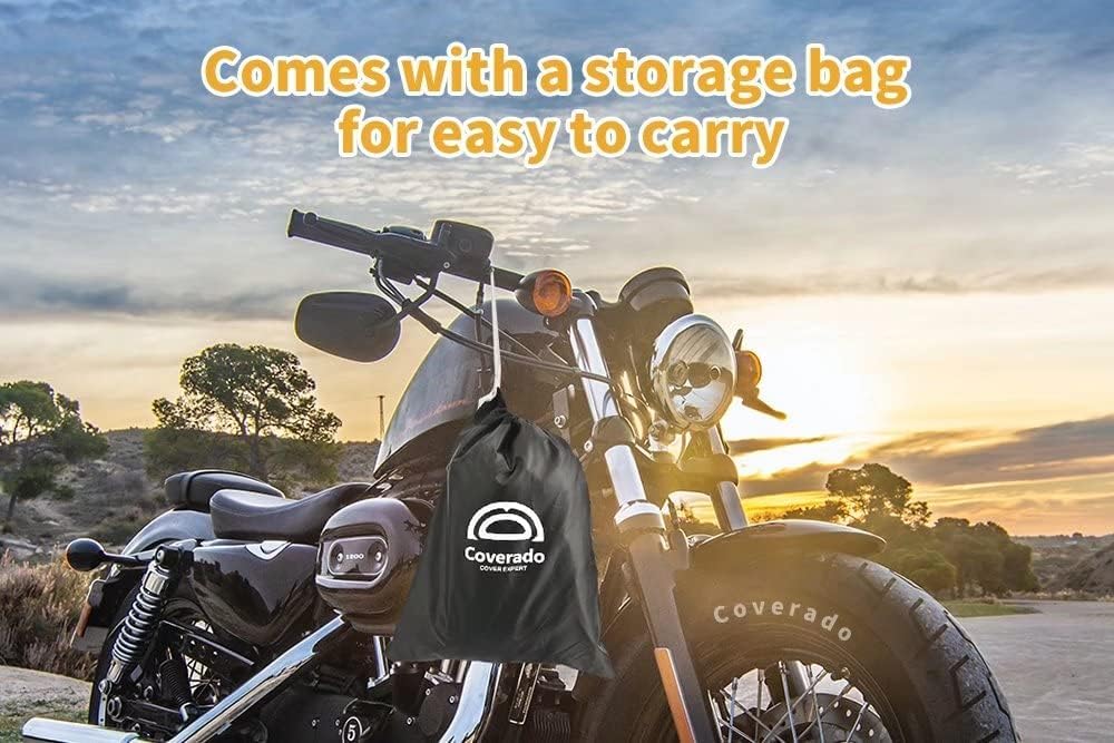 Funda para motocicleta impermeable para exteriores, 104 pulgadas de largo, protección universal para todas las estaciones, fundas para scooter