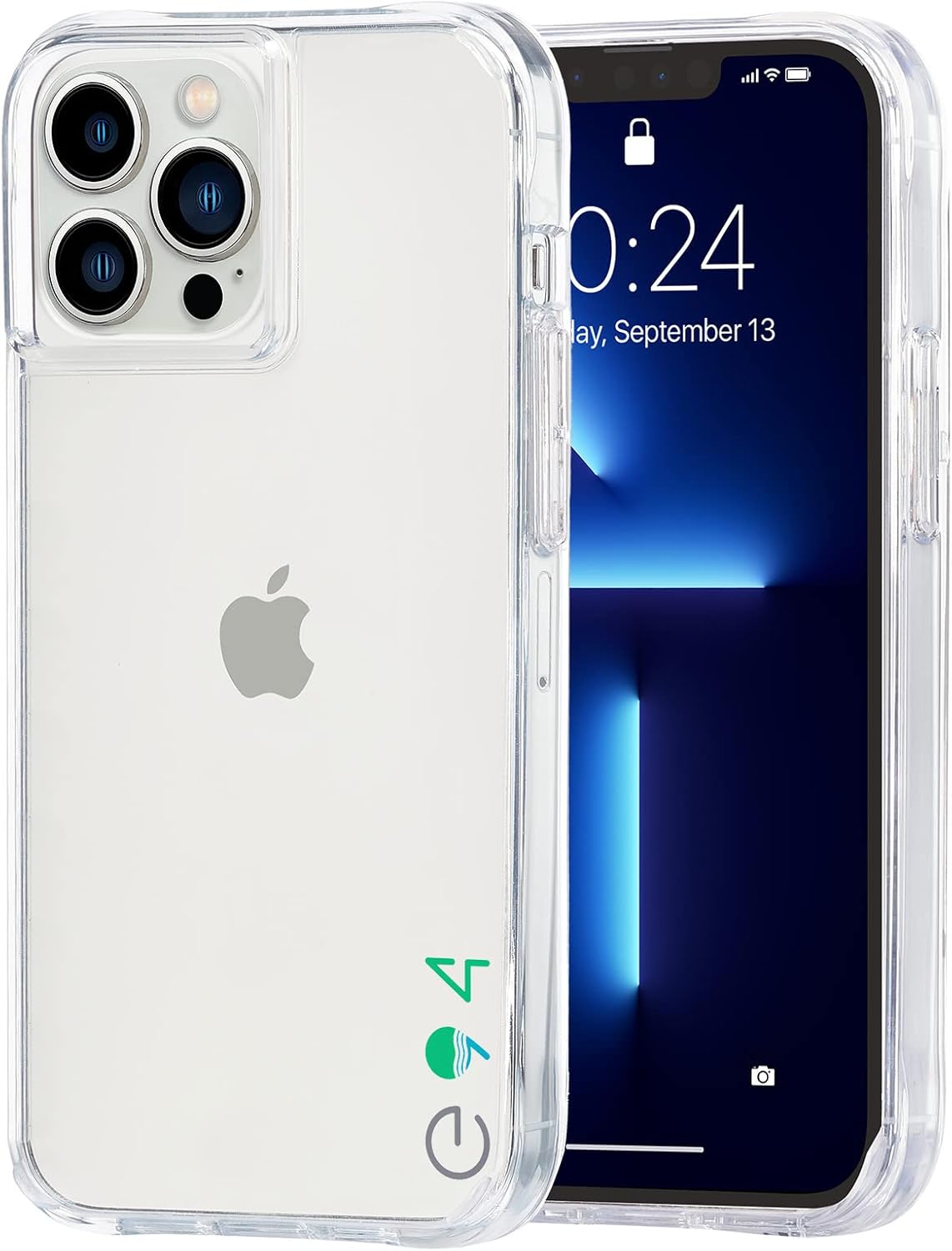 Case-Mate Funda transparente para iPhone 13 Pro Eco 94 protección contra caídas de 10 pies compatible con carga inalámbrica Funda delgada para Apple