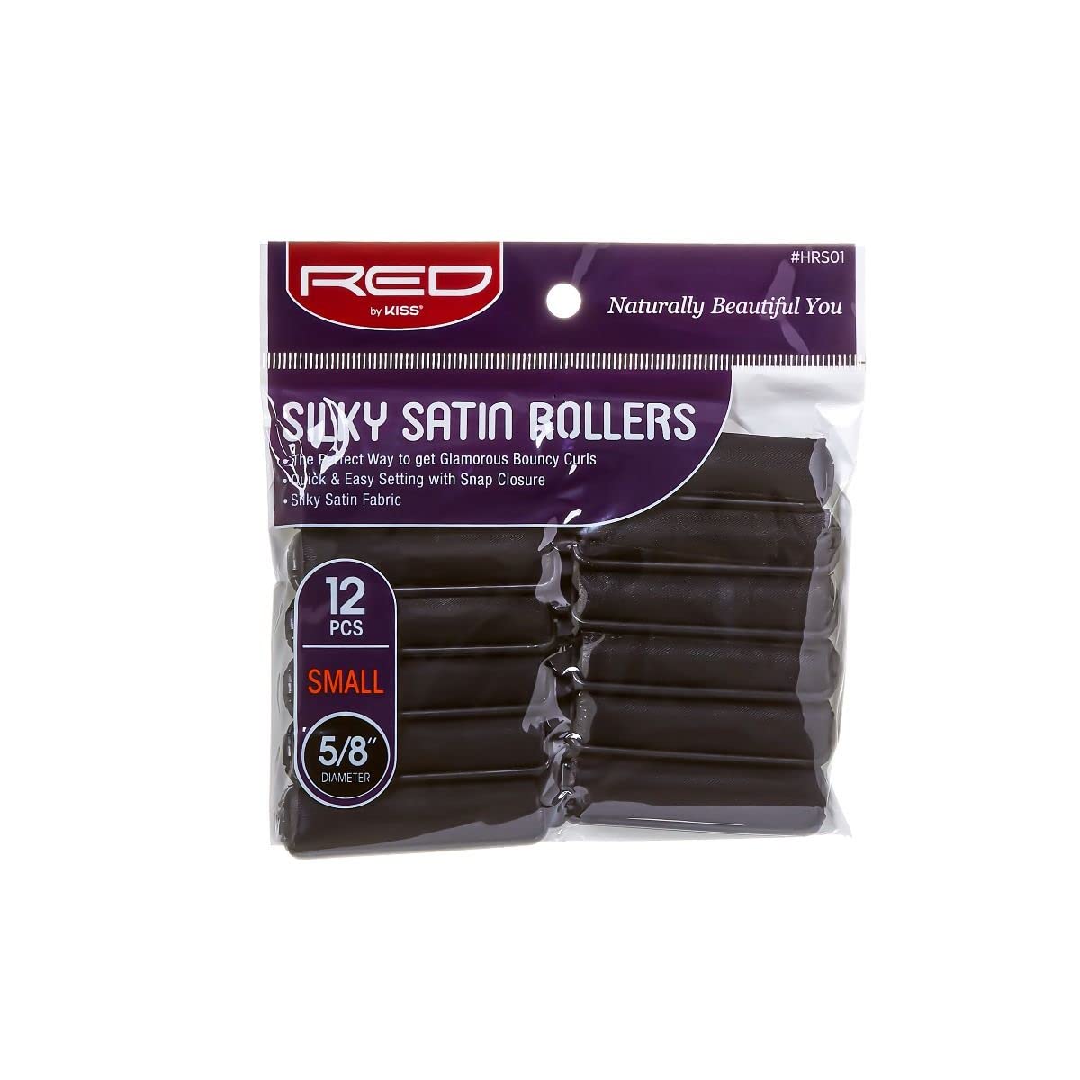 Rodillo de satén sedoso rojo pequeño 58′ 12pcs