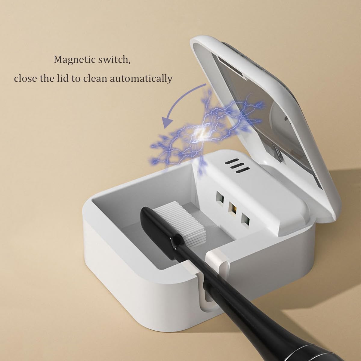 Soporte para cepillo de dientes eléctrico de montaje en pared, soporte para cepillo de dientes blanco, soporte para cepillo de dientes inalámbrico