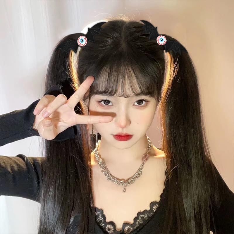 Pinzas para el cabello de Halloween con alas de murciélago para mujeres, horquillas de Halloween para niñas, accesorios para el cabello para