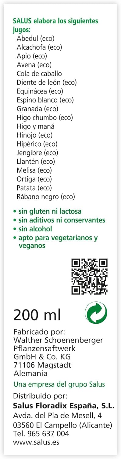 Jugo de planta de diente de león Salus 6.8 fl oz