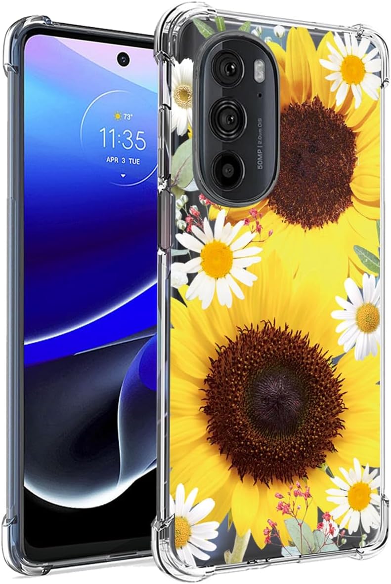 Funda de teléfono para Moto G Stylus 5G 2022, Motorola G Stylus 5G 2022 XT2215DL, delgada, a prueba de golpes, transparente, patrón floral, funda