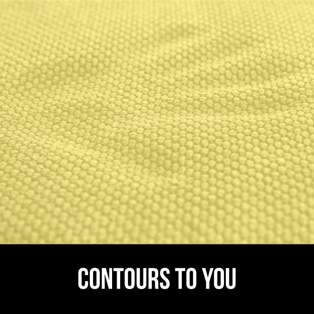 Gorilla Grip – Cojines de espuma viscoelástica para silla, de microfibra, se mantienen en su lugar, juego de 4, 16 x 16 pulgadas, amarillo