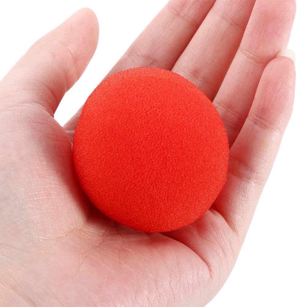10 Uds 1.0 in1.4 in1.8 in Pelotas de esponja roja Bola de esponja mágica Bola de esponja de primer plano Accesorios de esponja de juguete de comedia