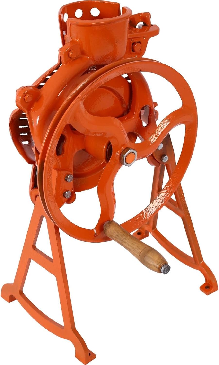 Desgranadora manual de maíz resistente con soporte y volante, construcción de acero, herramientas de eliminación de maíz para trituradora de maíz,