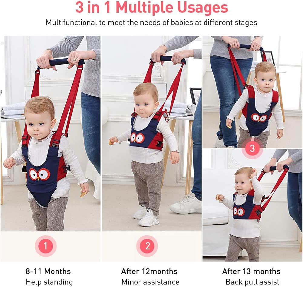 Asistente para caminar para bebés y niños pequeños, cinturón ajustable para caminar y arnés para bebés de 6 a 36 meses