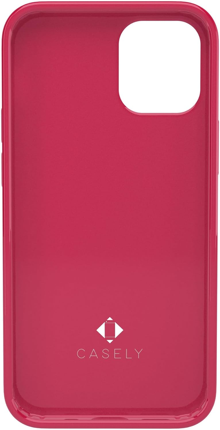 Casely Funda para iPhone 11  Mejor vestida  Funda rosa de pata de gallo