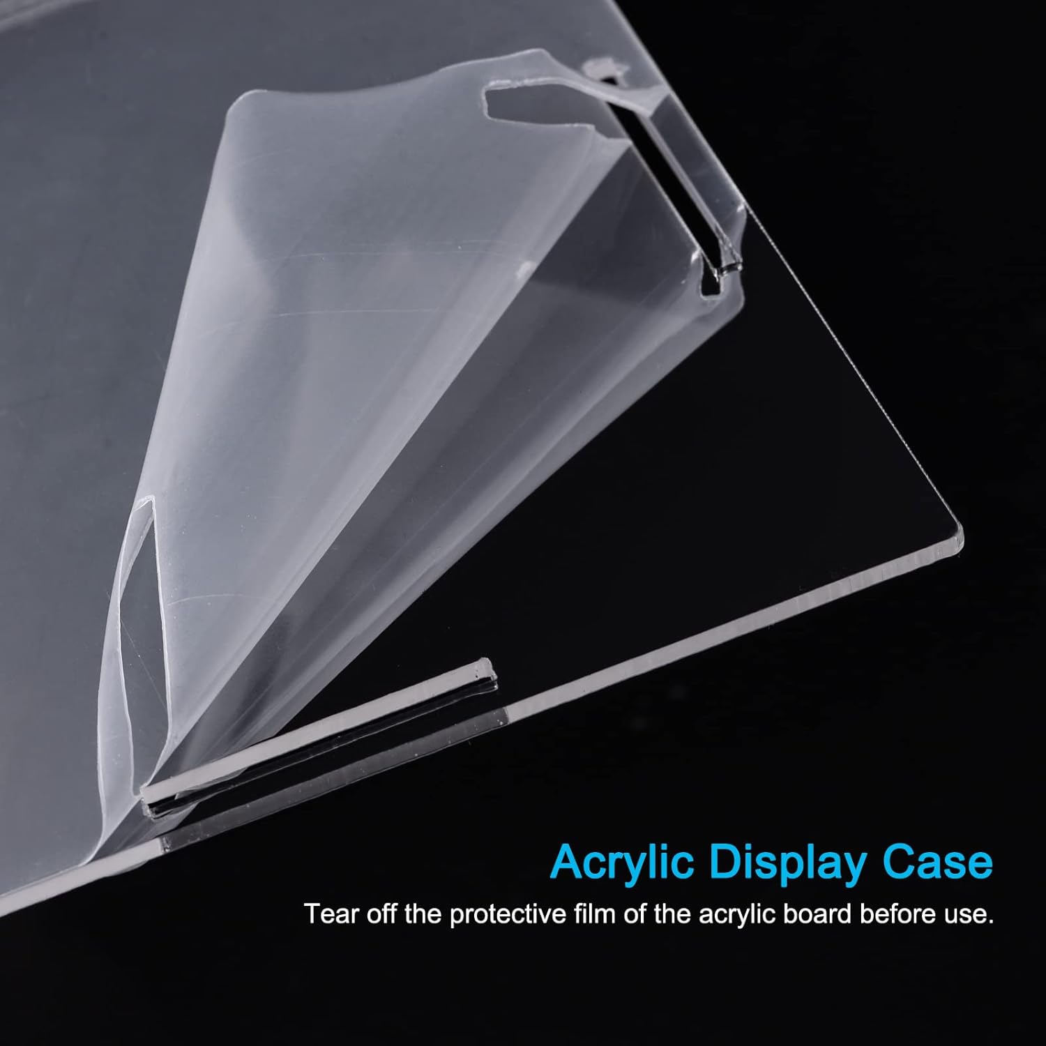 MECCANIXITY Vitrina de acrílico Caja de plástico transparente montar escaparate a prueba de polvo 16x14x8 pulgadas para artículos coleccionables