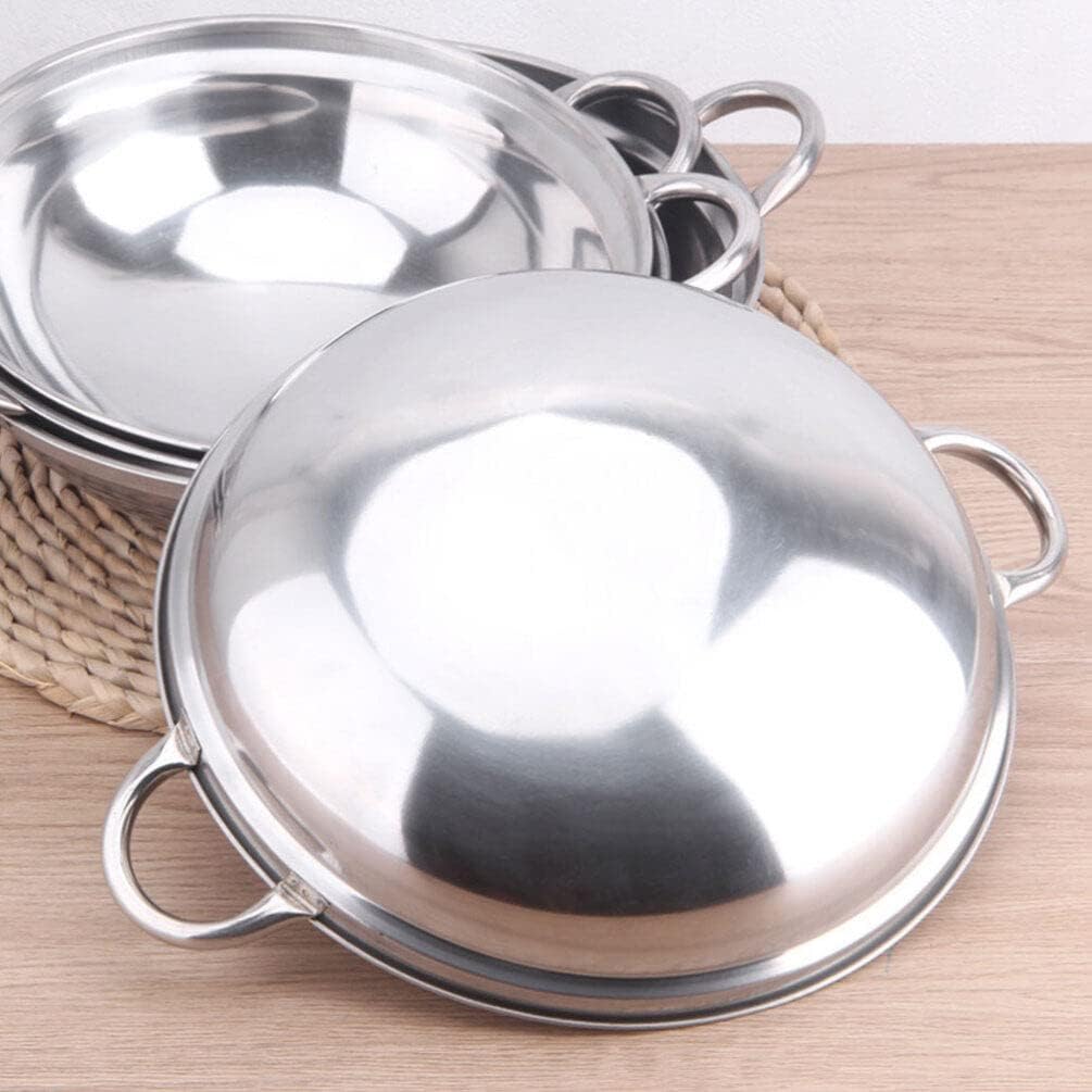 1 juego de barra de estufa de cubierta olla usada olla de doble manija olla cocina olla caliente olla de acero inoxidable olla olla seca olla olla