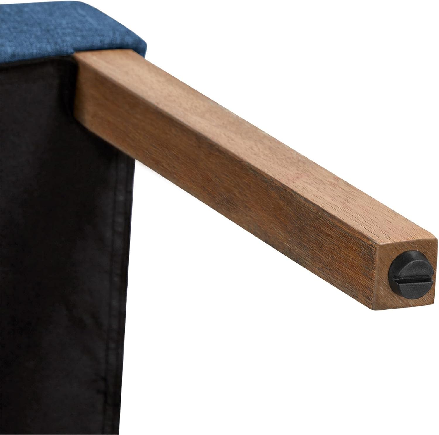 Topeakmart Silla de comedor tapizada de tela clásica, con respaldo alto, sillas de comedor acolchadas con patas de madera para el hogar y los