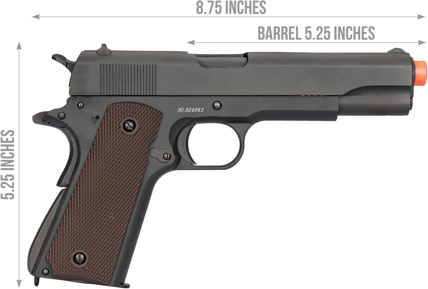 Goldenball X Double Bell M1911 Pistola de aire comprimido de gas – Negro