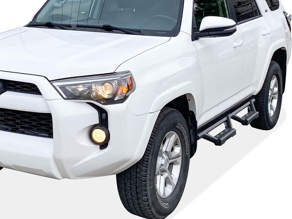 APS Estribos de acero inoxidable con barras laterales compatibles con Toyota 4Runner 2010-2016 Trail & 17-24 TRD Off-Road y SR5 2014-2024