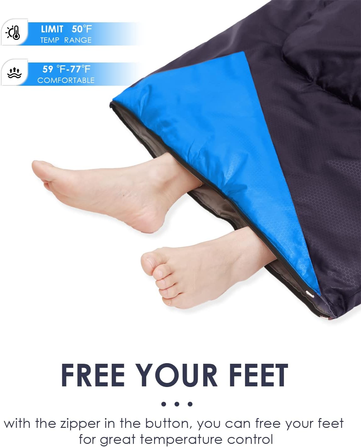 Saco de dormir, para mochila, ligero, impermeable, para clima frío, campamento, senderismo, viajar, cacería, con bolsa de compresión, para adulto y