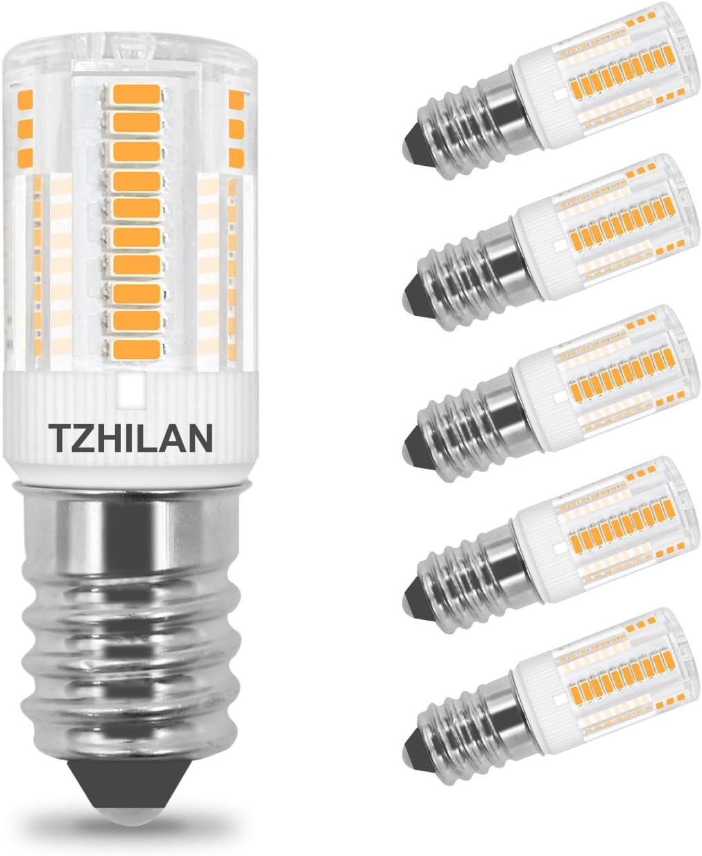 Bombilla LED E14 equivalente a 3 W, bombilla incandescente de 30 W, bombilla de base europea E14, CA 120 V blanco cálido 3000 K, no regulable,