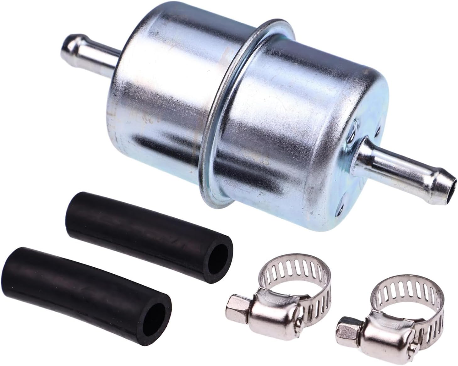 Filtro de combustible de metal de 516 pulgadas con abrazaderas de manguera 81132-115-0000 compatible con Hisun UTV 400 450 500 550 700 750 800 1000