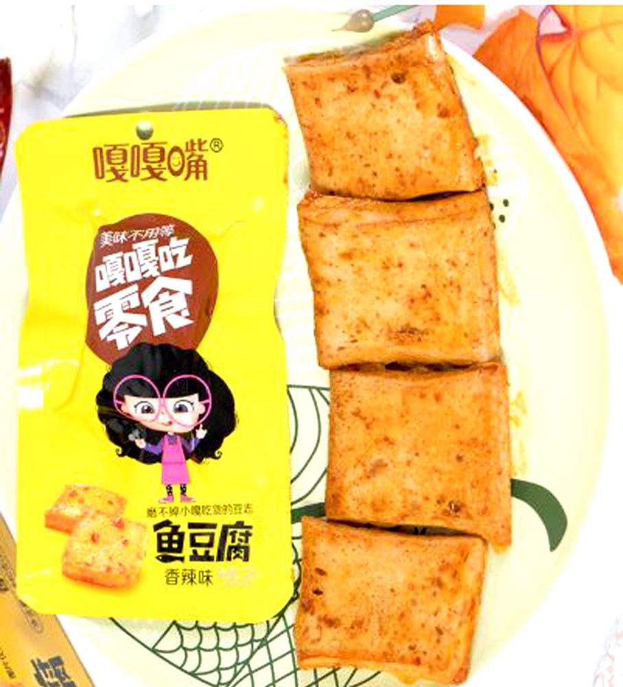 GAGAZUI Tofu de pescado Surimi Beancurd snacks, 30 bolsitas  23.28 oz (picante)