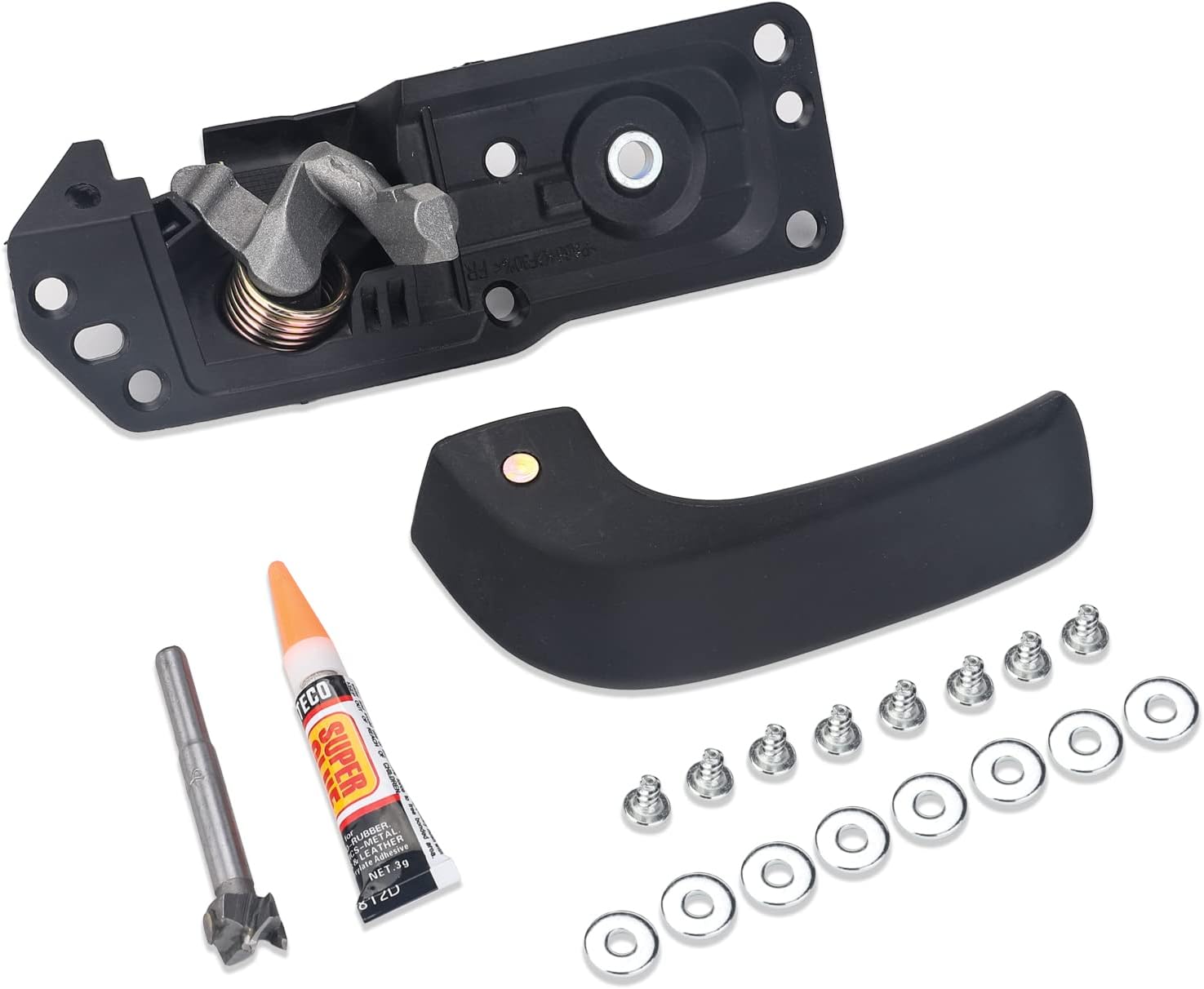 3mirrors Kit de manijas de puerta interior derecha para lado del pasajero, manija de puerta trasera delantera compatible con Chevy Silverado Tahoe