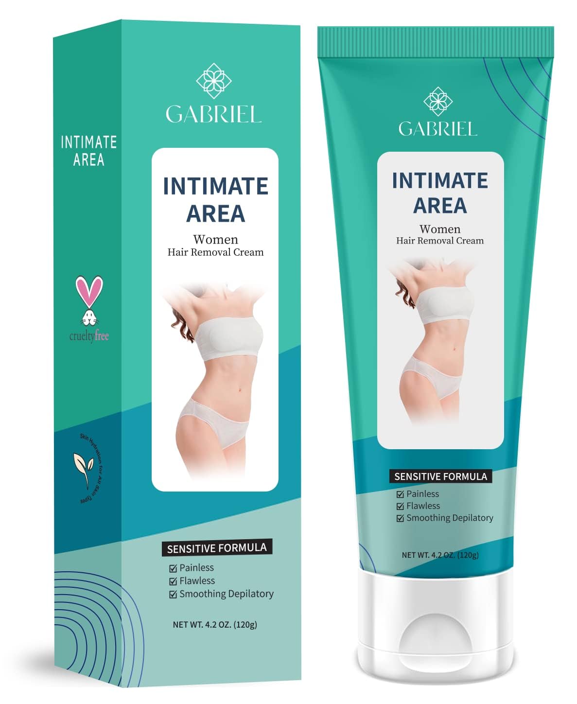 Crema depilatoria – Depilación rápida e indolora para una piel suave, dermatólogamente probada para áreas sensibles, crema depiladora para mujeres