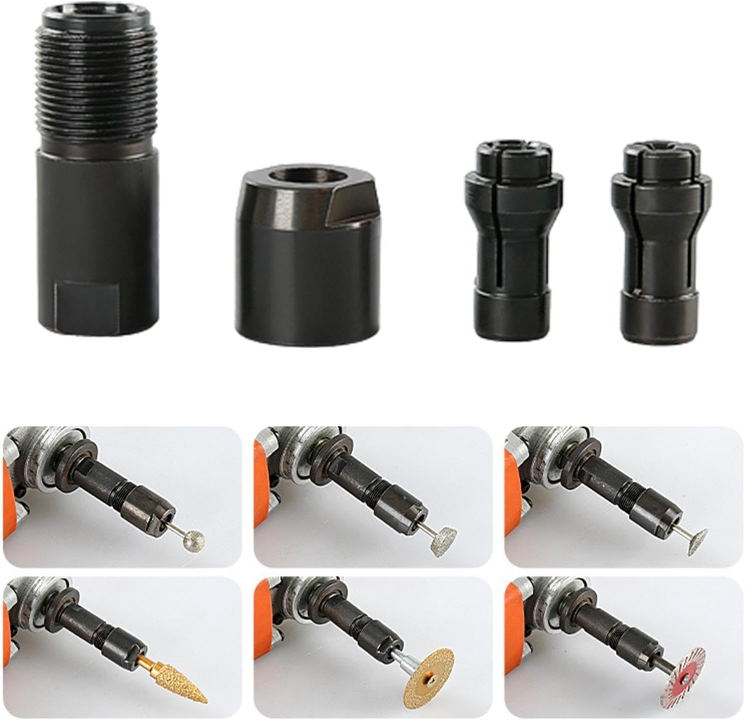 KLKCMS Adaptador de amoladora angular Durable a Recta Amoladora Universal M10 para Pulido Corte, 0.236 in+0.118 in