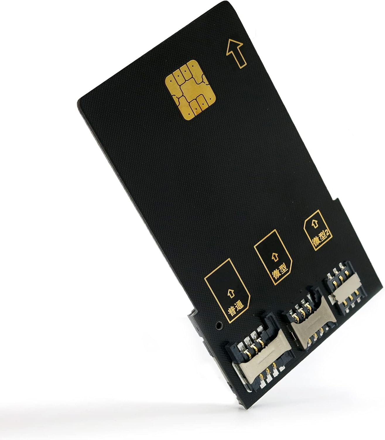 4 en 1 adaptador de tarjeta SIM de tarjeta inteligente para tarjeta IC, tarjeta SIM con 2FF 3FF 4FF Mini Micro Nano tamaño