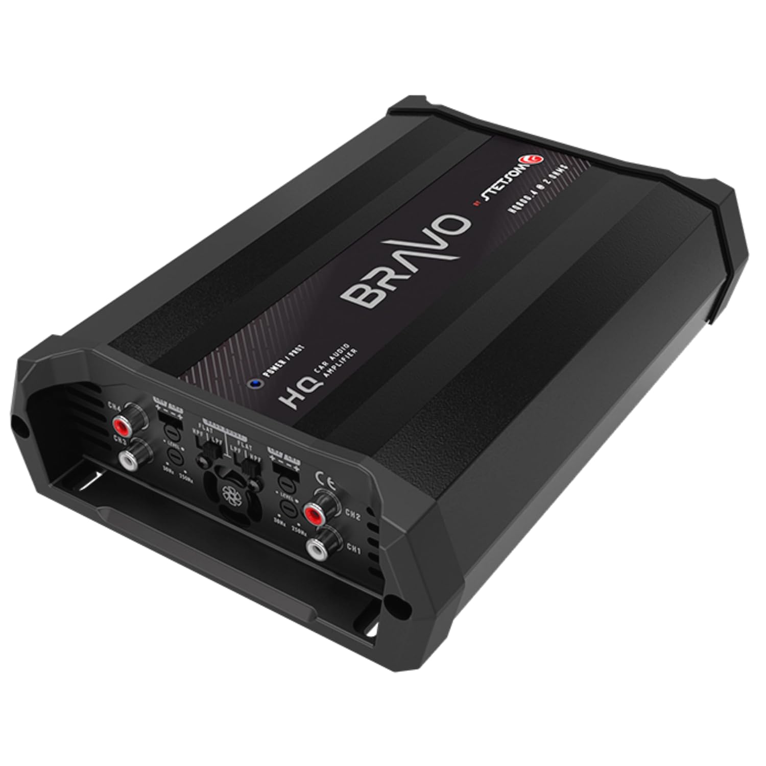 Stetsom Bravo HQ 800.4 Amplificador digital de audio multicanal para automóvil, 2 ohmios estables, 800 vatios RMS, 4 canales independientes, cruce