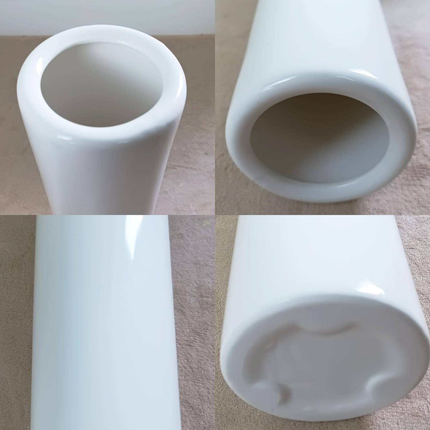 TDIAVH Florero de cerámica blanca, jarrones modernos texturizados de 12 pulgadas de alto para decoración del hogar, granja, centros de mesa,