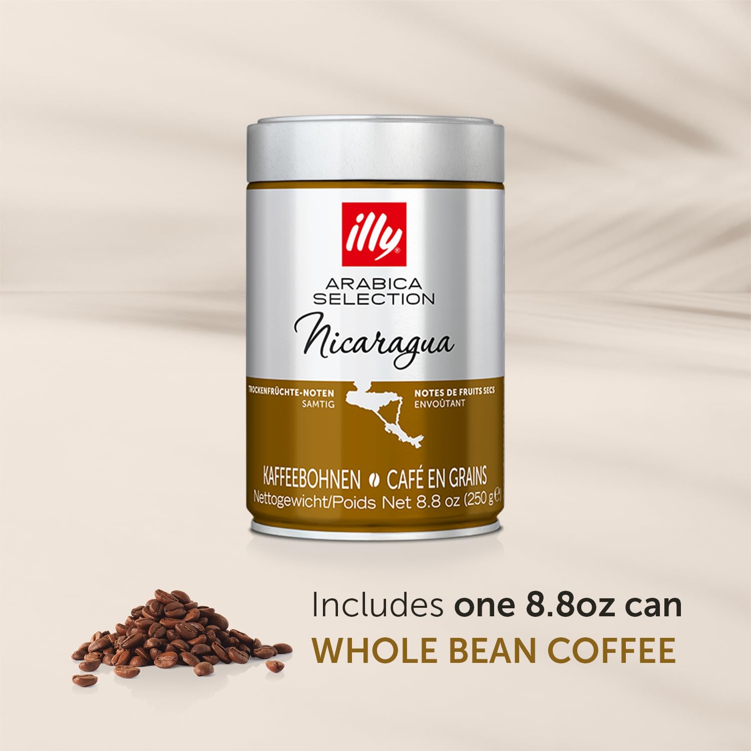illy Arabica Selections Nicaragua – Café de grano entero, 100% café de grano arábica de origen único, sin conservantes, 8.8 onzas (paquete de 1)