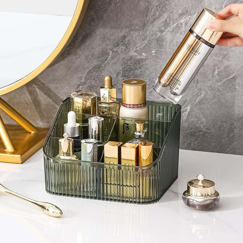 Organizador de maquillaje, caja de almacenamiento de cosméticos, organizador de brochas de maquillaje de gran capacidad, accesorios de tocador,