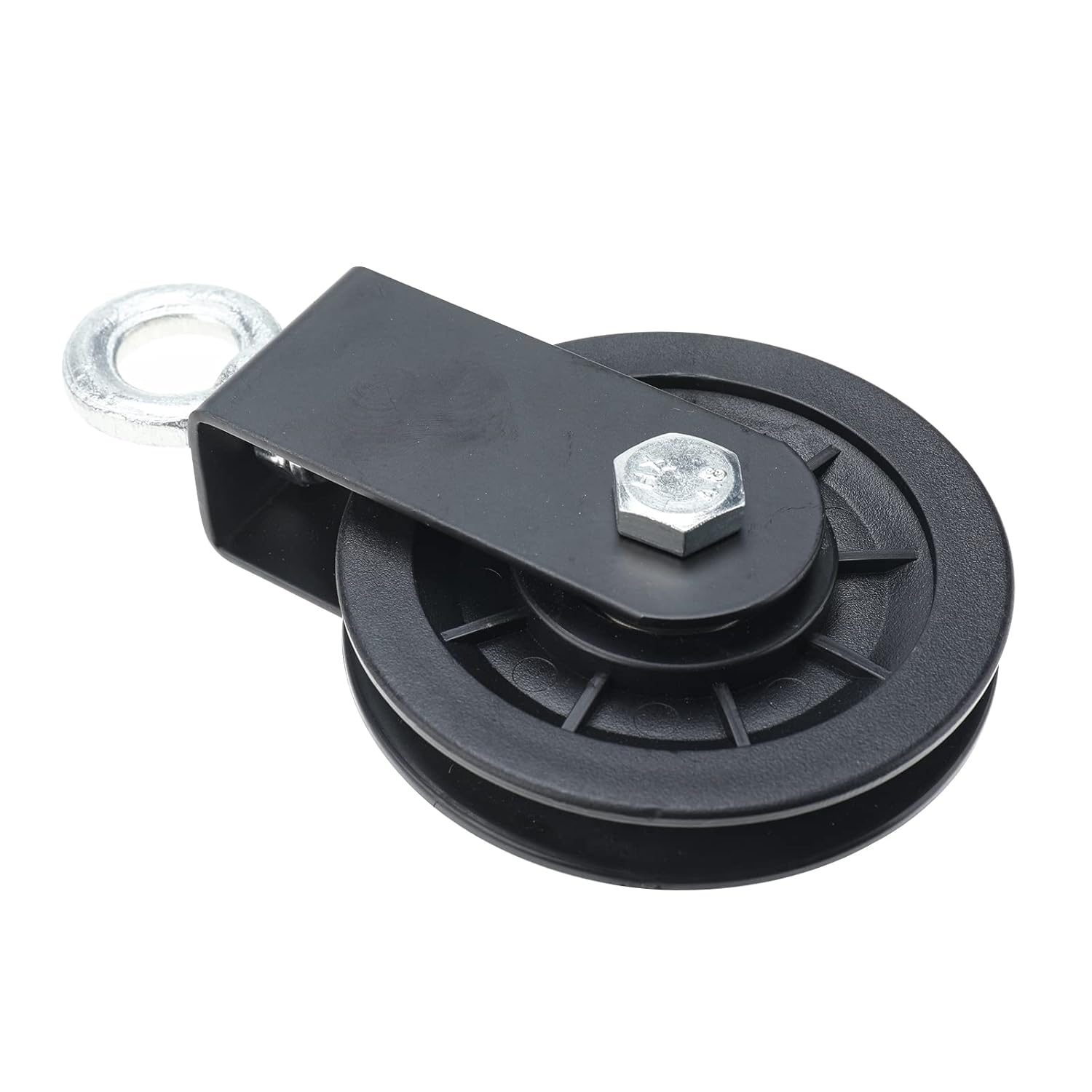 Patioer Paquete de 4 poleas de cable de 3.54 pulgadas3.543 in, rueda de polea silenciosa de nailon para gimnasio, rueda de tracción de rotación de