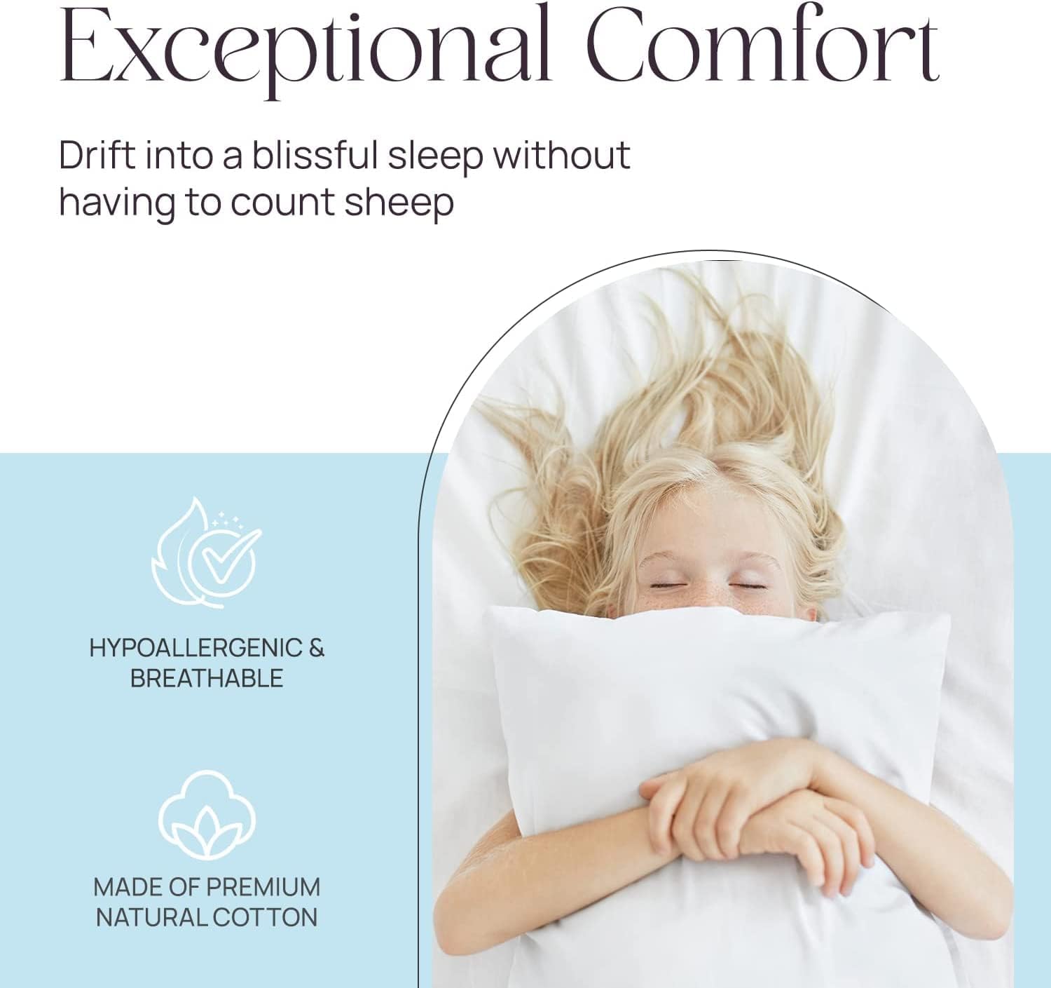 East Coast Bedding Funda de almohada vacía sin relleno, 100 % algodón, solo se utiliza para relleno de plumón a granel para tapicería, bricolaje,