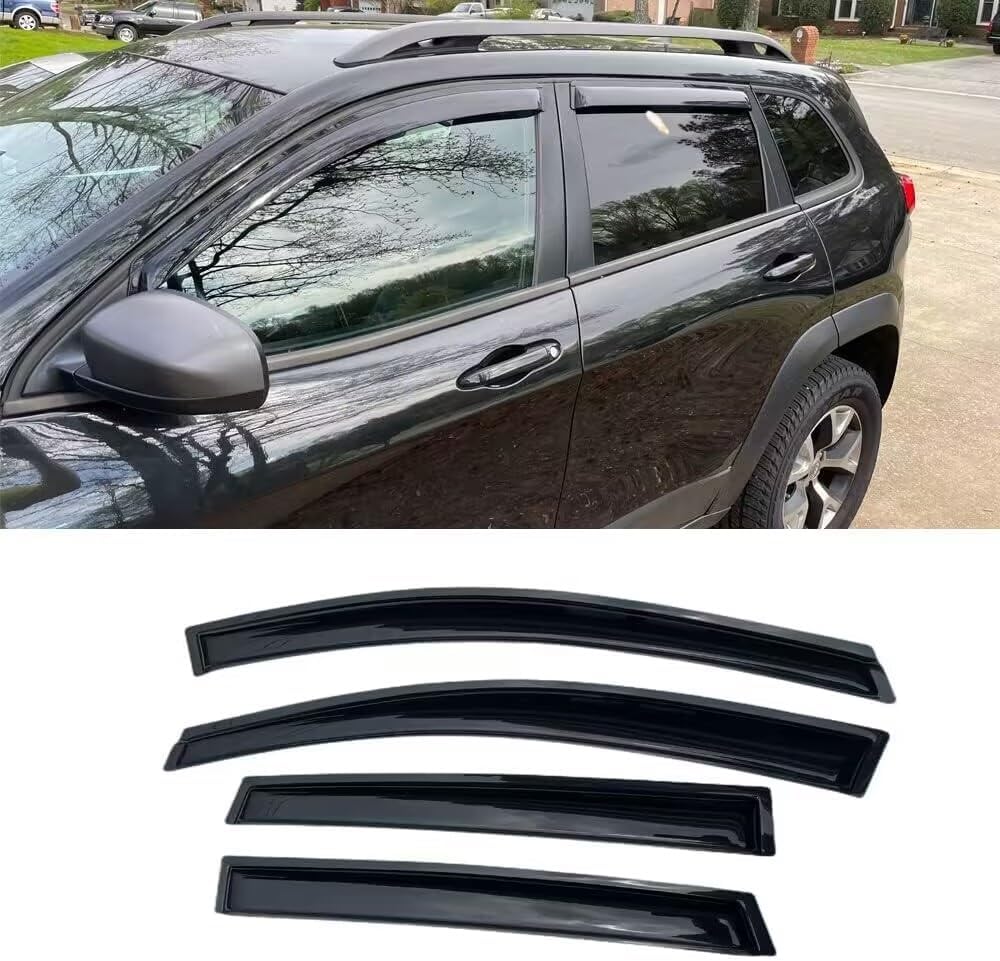 Deflector de viento para ventana lateral impermeable a prueba de sol, 4 piezas de repuesto proectivo, bonito juego de protectores de lluvia, visera
