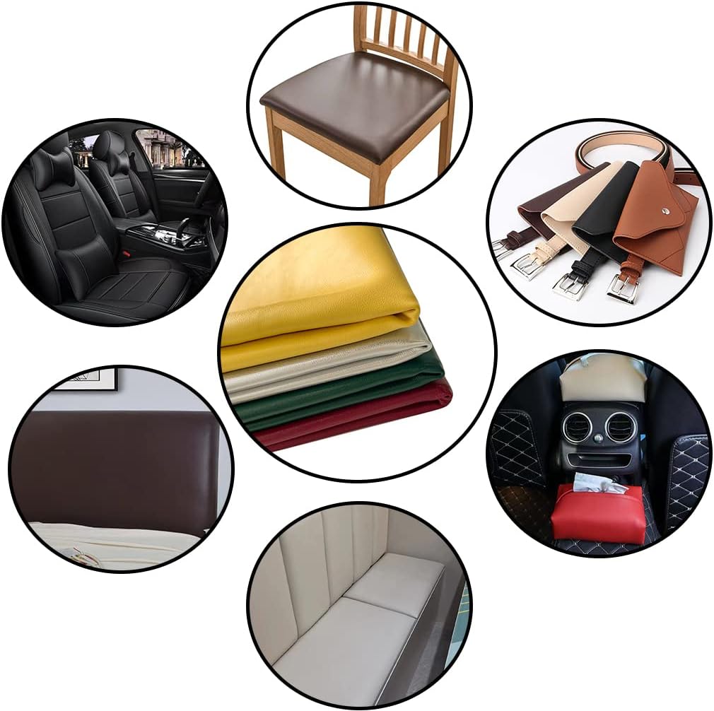 Tela de piel sintética de 1 yarda, 54 x 36 pulgadas, material suave de color sólido para manualidades, 0.035 in de grosor, perfecto para fundas de