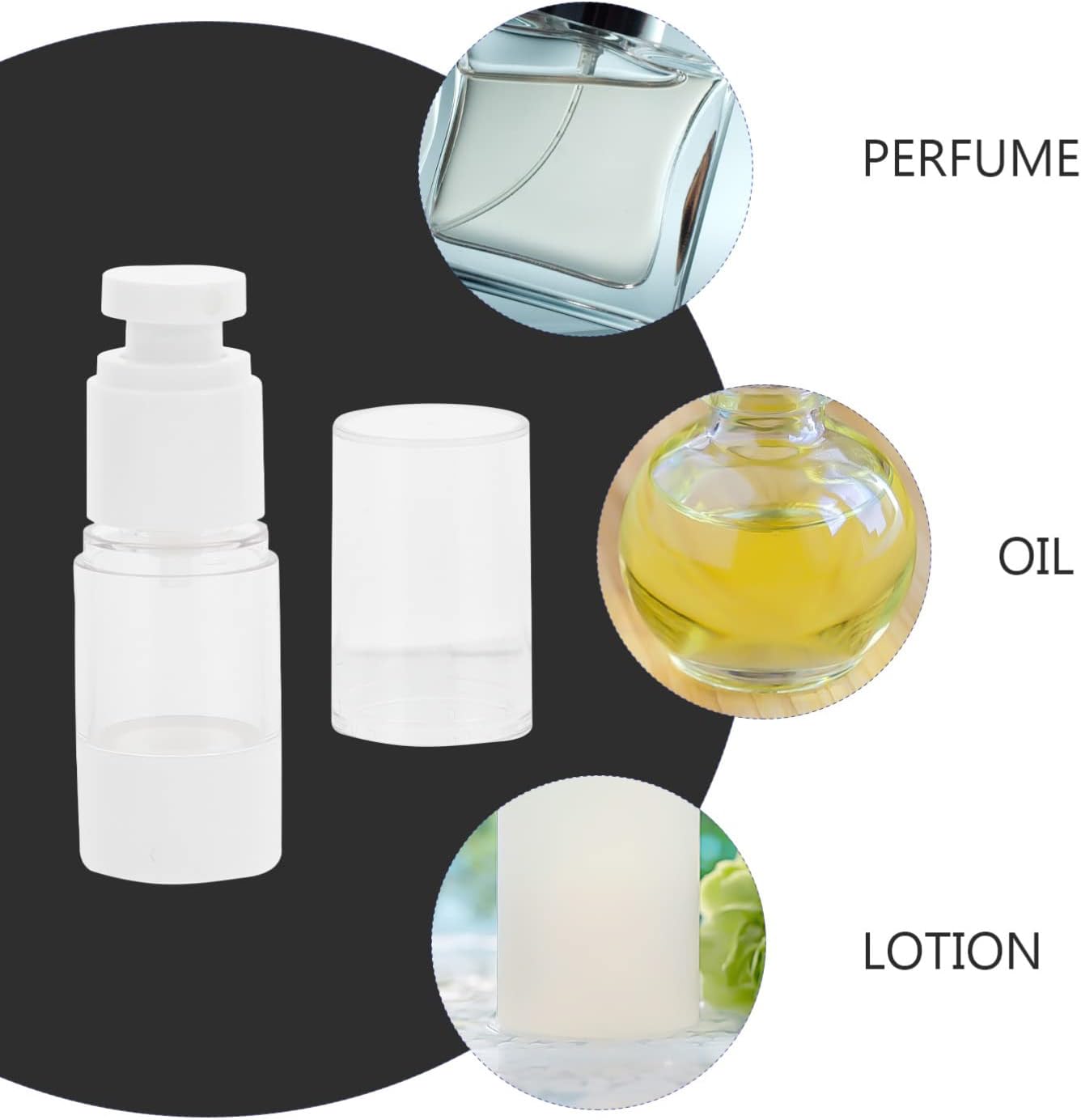 EXCEART Botellas de bomba sin aire Botellas de spray de plástico portátiles Estos contenedores compactos son principalmente adecuados para llenar