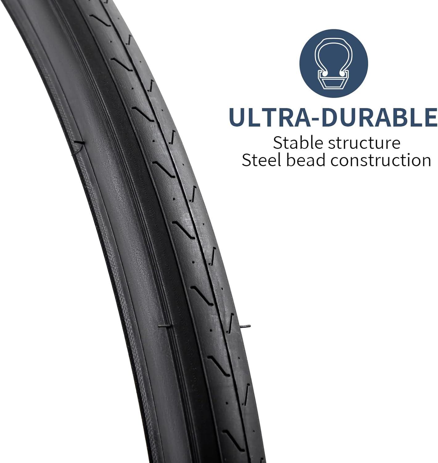 YunSCM Neumáticos de bicicleta 700C 700 x 25C (25-622) y 700C tubos de neumáticos 700x1825C FV60mm válvula Presta con 2 tiras de llanta compatibles