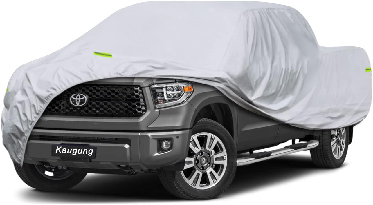 Funda para camioneta Toyota Tundra de 2021 a 2024 (Crew MaxDouble Cab), cubierta completa impermeable para todo tipo de clima, protección contra el