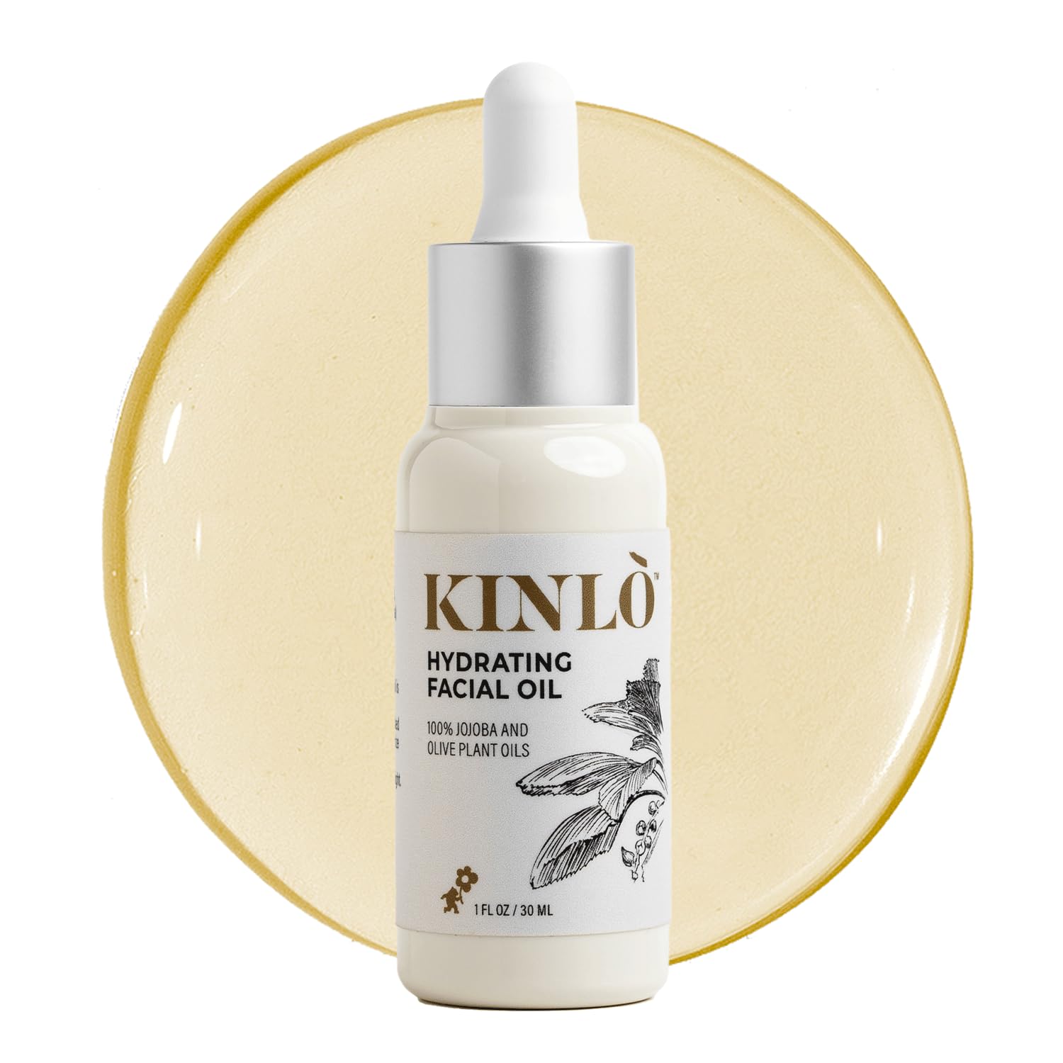 Kinlo Aceite facial hidratante, aceite de jojoba, aceite de oliva con vitamina E Aceite facial Hidratante Hidratante Profundo, Nutritivo. Aceite