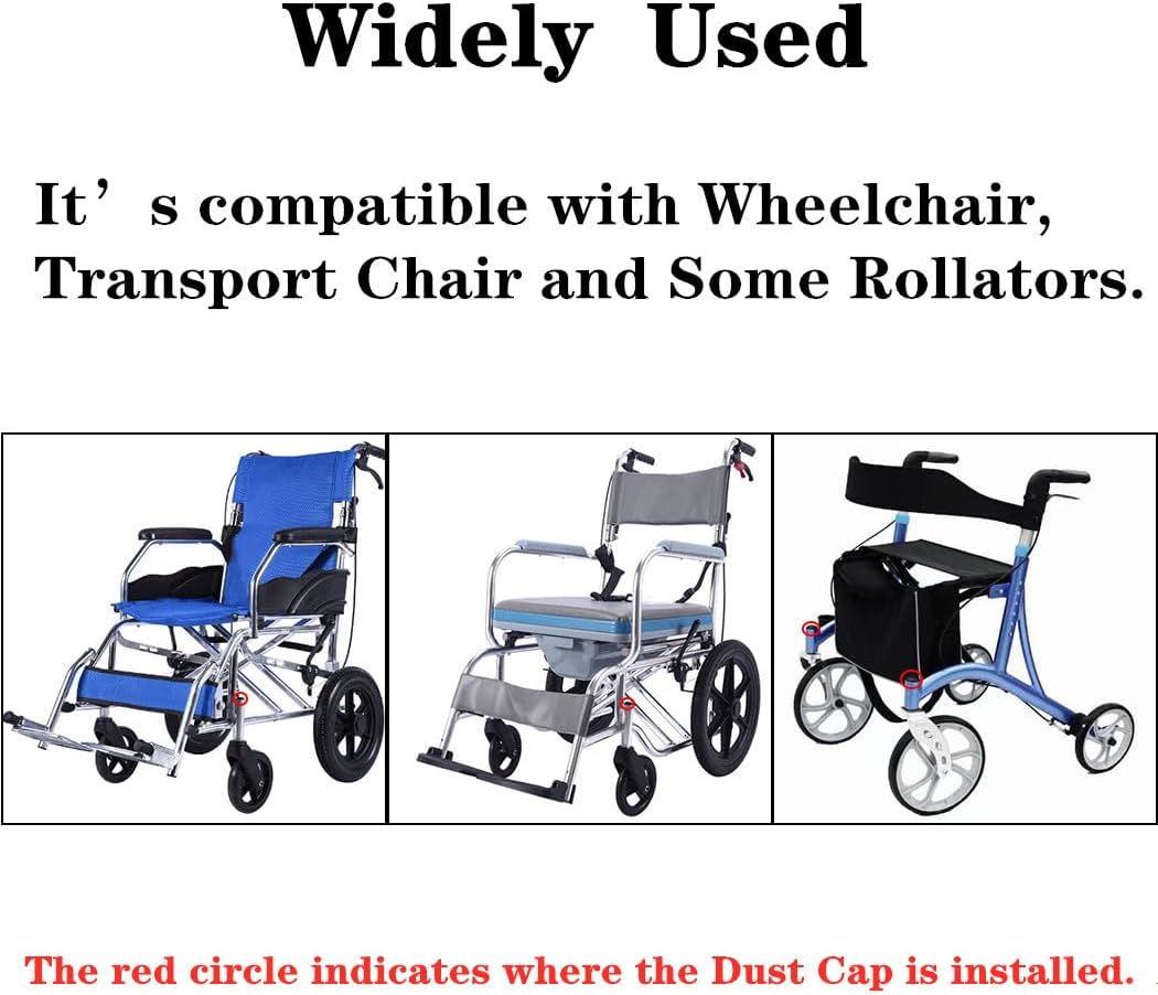 Tapa antipolvo para silla de ruedas, silla de transporte con ruedas, tapa de polvo de piezas universales para carcasa de horquilla delantera en