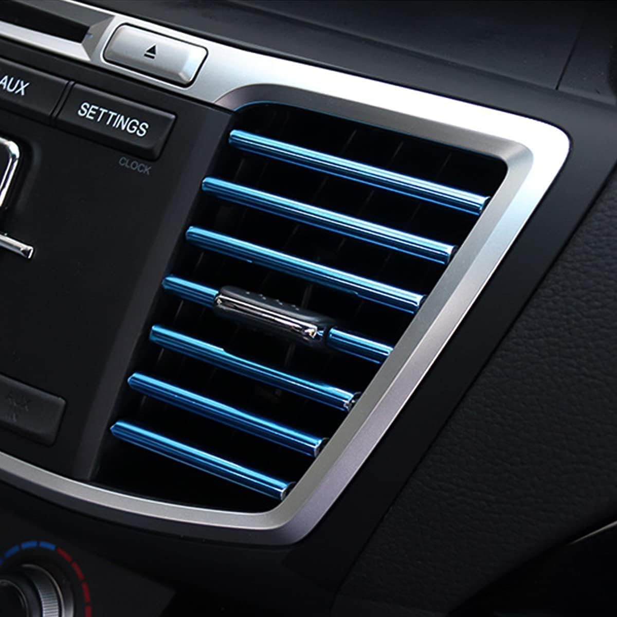 20 tiras de decoración de aire acondicionado para automóvil, tira de ajuste de salida de aire flexible, accesorios interiores de automóvil, tira de