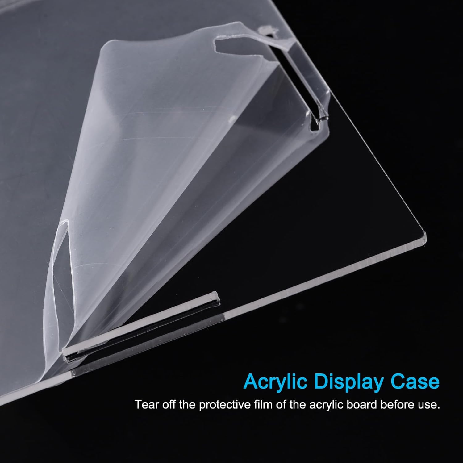 MECCANIXITY Vitrina de acrílico Caja de plástico Caja de almacenamiento de cubo transparente Ensamble escaparate de 14.1 x 12.2 x 10.2 pulgadas para