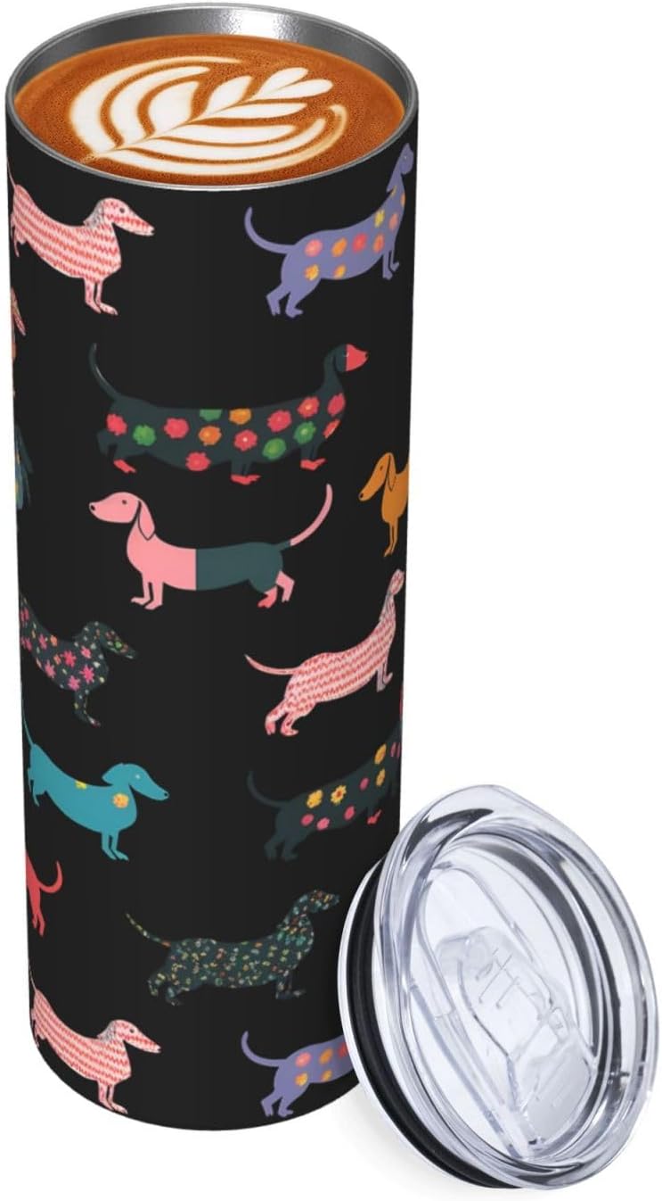 Colorido vaso aislado de acero inoxidable de 20 onzas, taza de café con tapa a prueba de salpicaduras y popote para hombres, mujeres y amantes