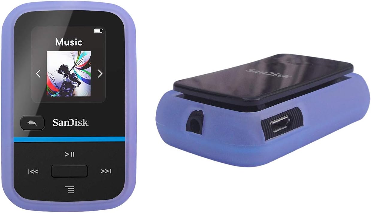 Funda protectora de TPU para Sandisk Clip Sport Go (SDMX30) MP3 Player 2019 Release (azul claro)