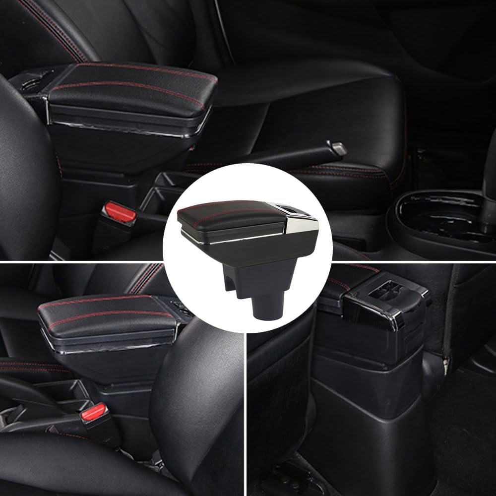 Caja de reposabrazos de automóvil para Renault Duster 2019-2022, caja de reposabrazos de cuero negro de alta calidad para automóvil, caja de