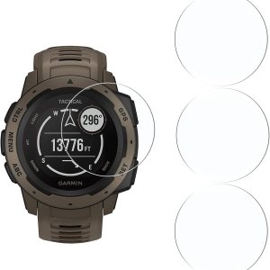 Protector de pantalla de cristal templado para Garmin Instinct Tactical  Antiarañazos, antirreflejos, antihuellas 4 unidades Protector de pantalla Protector de pantalla de cristal templado para Garmin Instinct Tactical  Antiarañazos, antirreflejos, antihuellas 4 unidades Protector de pantalla